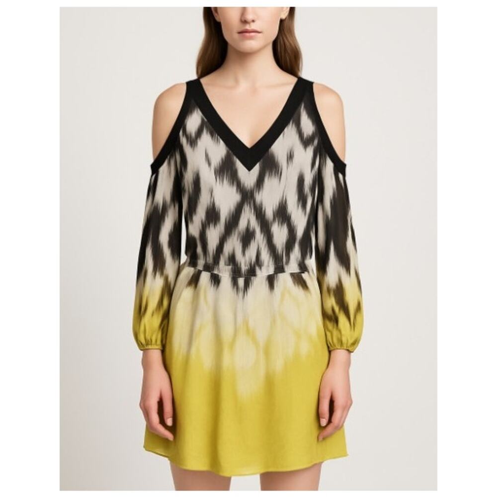 Anthropologie Leifsdottir Silk Cold Shoulder Dress Size 6